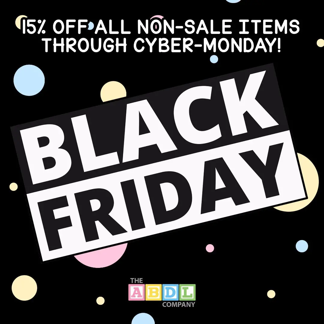 Celebrate by taking 15% off all non-sale items in stock, now through Cyber-Monday!! Shop the sale at ABDLCompany.com