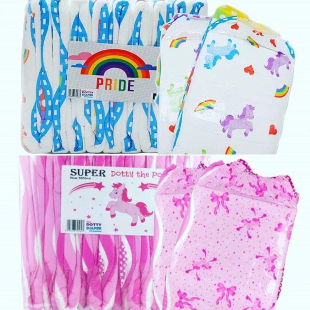 Hey Canada, our good friends at @daynitecare just got a shipment of Rainbow Pride and Dotty the Pony by @thedottydiapercompany. If you’re Canadian you have the option to order direct from them, or visit their store in Quebec! Available at Daynite Care now